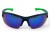M119 C4 okulary sportowe czarne z zielonymi akcentami lustrzane - widok z przodu