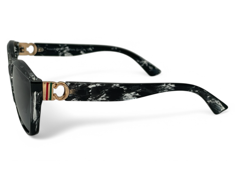 Prius PRW-551 C3 okulary damskie czarne marbling - widok z boku