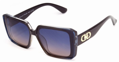 Prius V538 C4 Navy okulary kwadratowe granatowe - widok z boku