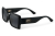 PRW-V525 C1 BLCK okulary damskie czarne kwadratowe z logo - widok z lewej strony
