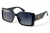 PRW-V525 C1 BLCK okulary damskie czarne kwadratowe z gradientem i logo - widok 3/4