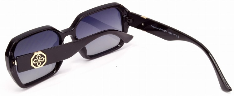 Prius V512 C1 BLCK okulary damskie czarne- z boku z logo