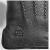 Men's leather gloves PRIUS LUX PRMG-2001 - close-up of the embossed deer and the leather texture at the cuff