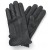Men's leather gloves PRIUS LUX PRMG-2005 - laid flat with an embossed deer and wavy stitching