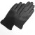 Men's leather gloves PRIUS LUX PRMG-2003 - laid side by side with the back of the hand and an embossed deer at the cuffs