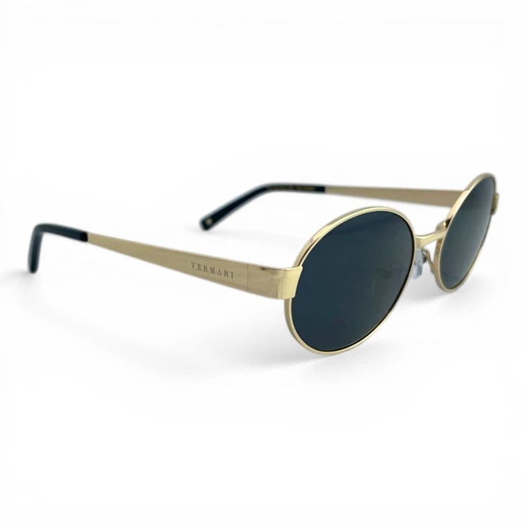 Modne okulary przeciwsłoneczne Vermari Milano Alba C2 – połączenie złota i czerni
