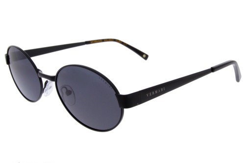 Eleganckie okulary damskie Vermari Milano – włoski design, czarne soczewki i metalowe detale