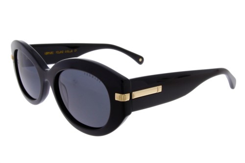 Stylowe okulary premium Vermari Milano Avella C1 – szerokie czarne oprawki z logotypem