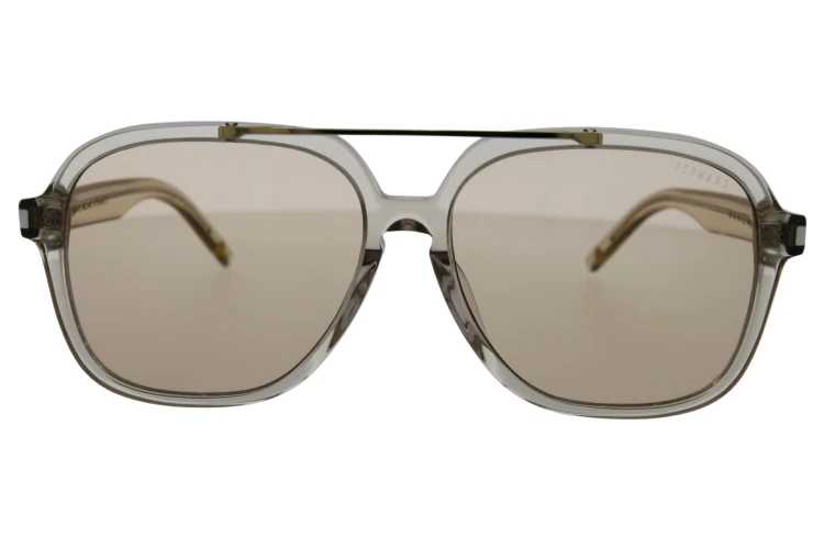 Okulary przeciwsłoneczne męskie Vermari Milano ATRANI C1 półtransparentny szary aviator widok z przodu