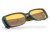 C218 C3 okulary damskie czarne pomarańczowe z napisem 100% UV PROTECTION - widok od przodu
