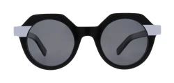 Damskie okulary przeciwsłoneczne VERMARI H029 C1 — okrągłe, czarne