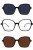 Oprawki clip-on damskie Vermari Milano VE850 C2 - ciemnozielony, acetat, widok z przodu