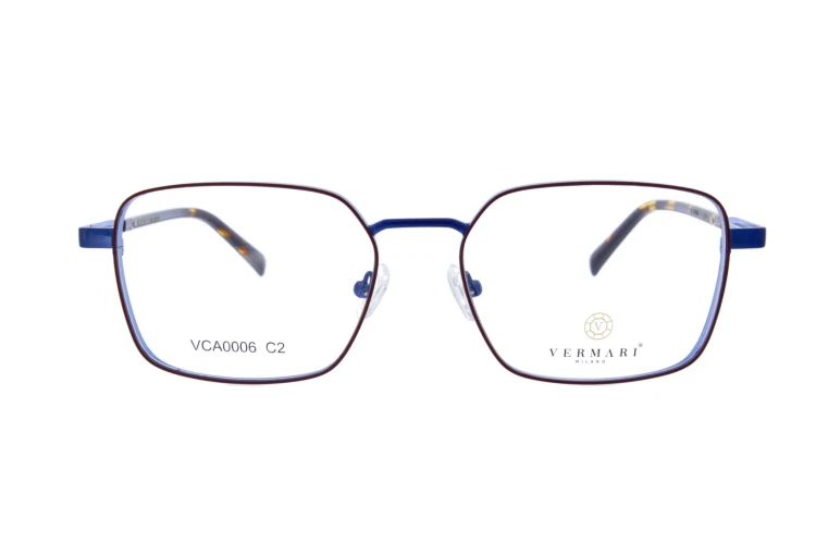 Oprawki clip-on unisex Vermari Milano VCA0006 C2 - granatowy metal, widok z przodu