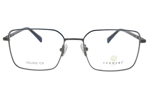 Oprawki clip-on unisex Vermari Milano VCL002 C3 - grafitowy metal, widok z przodu