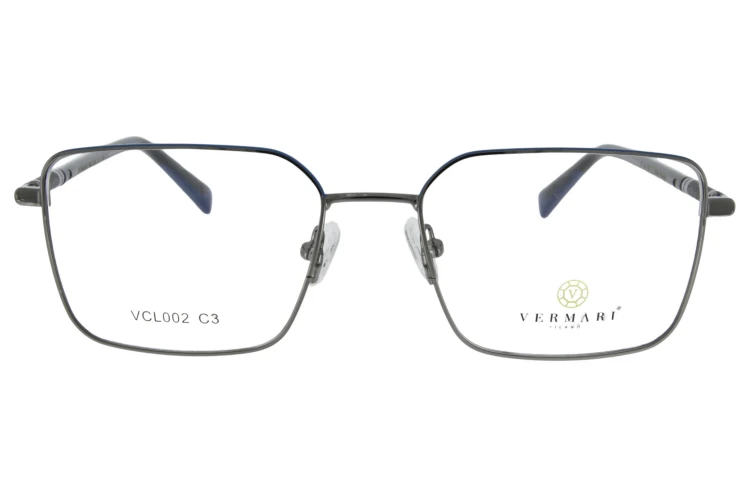 Oprawki clip-on unisex Vermari Milano VCL002 C3 - grafitowy metal, widok z przodu