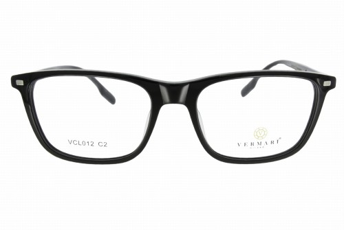 Oprawki clip-on unisex Vermari Milano VCL012 C2 - czarne, acetat+metal, widok z przodu