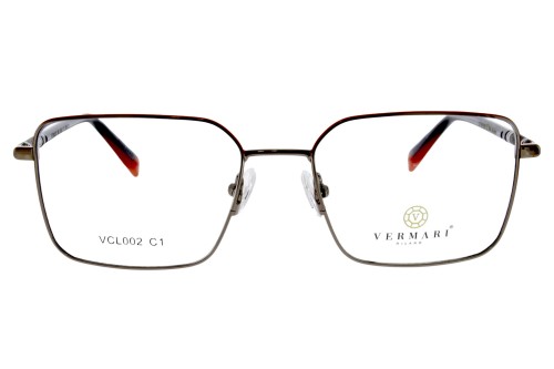 Oprawki clip-on unisex Vermari Milano VCL002 C1 - grafitowy metal, widok z przodu