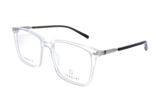 Oprawki clip-on unisex Vermari Milano VCA0012 C1 - przezroczysty, acetat+metal, widok z przodu