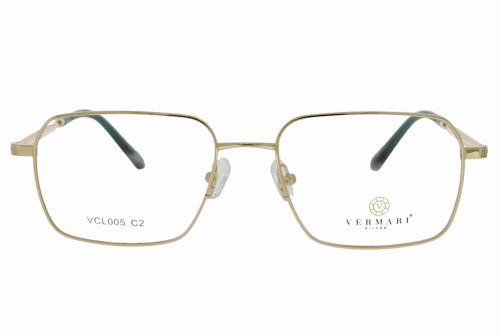 Oprawki clip-on unisex Vermari Milano VCL005 C2 - złoty metal, metal, widok z przodu