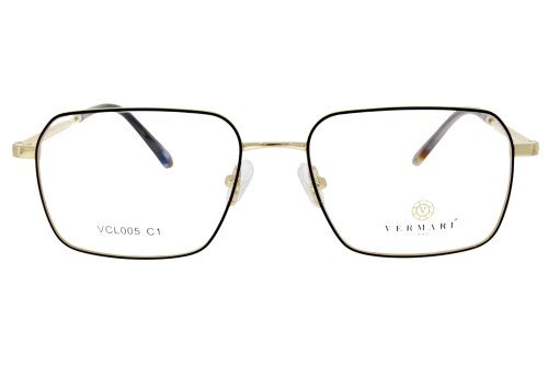Oprawki clip-on unisex Vermari Milano VCL005 C1 - złoty metal, widok z przodu