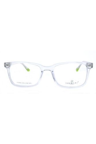 Oprawki clip-on unisex Vermari Milano VE848 C3 - przezroczysty, acetat, widok z przodu