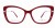 Oprawki clip-on damskie Vermari Milano VE844 C3 - głęboka czerwień, acetat+metal, widok z przodu