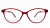 Oprawki clip-on damskie Vermari Milano VE843 C2 - przezroczysty czerwony, acetat, widok z przodu