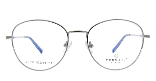 Oprawki clip-on unisex Vermari Milano VE837 C4 - srebrny metal, metal, widok z przodu
