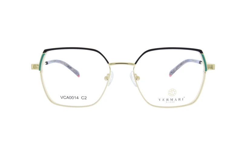 Oprawki clip-on damskie Vermari Milano VCA00014 C2 - złoty metal, widok z przodu