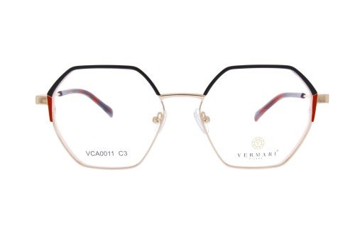 Oprawki clip-on unisex Vermari Milano VCA00011 C3 - złoty metal, metal, widok z przodu