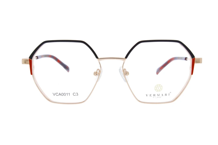 Oprawki clip-on unisex Vermari Milano VCA00011 C3 - złoty metal, metal, widok z przodu