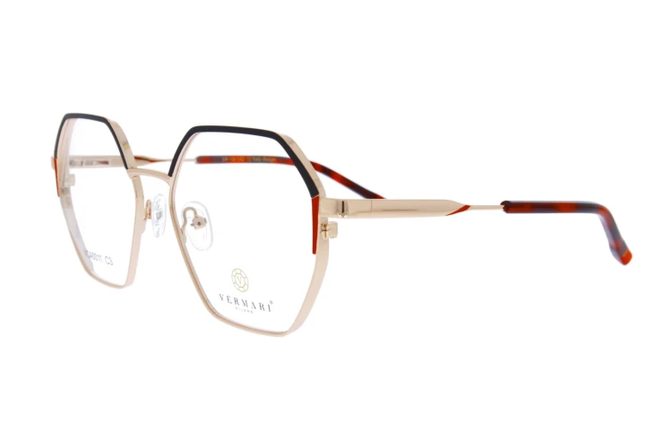 VCA00011 C3 oprawki z nakładkami unisex - Wielokątne, widok z boku