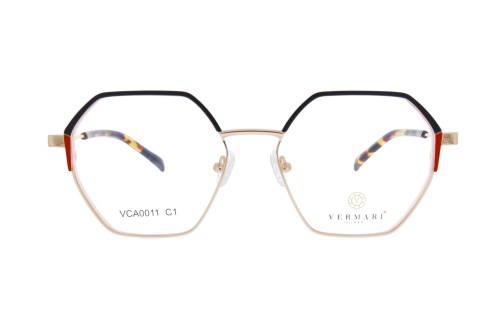 Oprawki clip-on unisex Vermari Milano VCA00011 C1 - złoty metal, widok z przodu