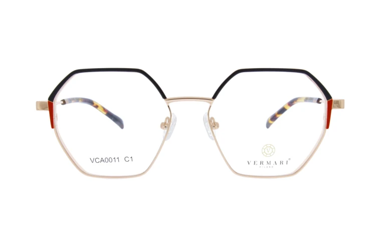 Oprawki clip-on unisex Vermari Milano VCA00011 C1 - złoty metal, widok z przodu