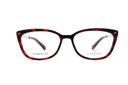 Oprawki clip-on damskie Vermari Milano VCA00010 C3 - szylkret, acetat+metal, widok z przodu