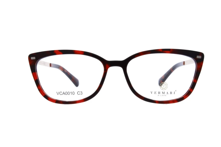 Oprawki clip-on damskie Vermari Milano VCA00010 C3 - szylkret, acetat+metal, widok z przodu