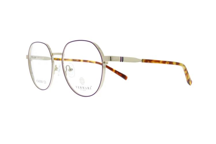 VCA0008 C3 oprawki z nakładkami unisex - Okrągłe, widok z boku