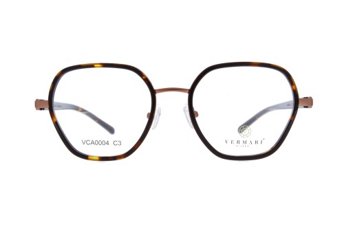 Oprawki clip-on unisex Vermari Milano VCA0004 C3 - szylkret, acetat+metal, widok z przodu