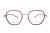 Oprawki clip-on unisex Vermari Milano VCA0004 C1 - bordowy acetat z beżową wstawką, acetat+metal, widok z przodu