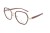 Oprawki clip-on unisex Vermari Milano VCA0004 C1 - bordowy acetat z beżową wstawką, acetat+metal, widok z boku