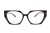 Oprawki clip-on damskie Vermari Milano VCA0001 C1 - czarne, acetat, widok z przodu
