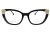 Oprawki clip-on damskie Vermari Milano VCL013 C1 - czarno-beżowe, acetat+metal, widok z przodu