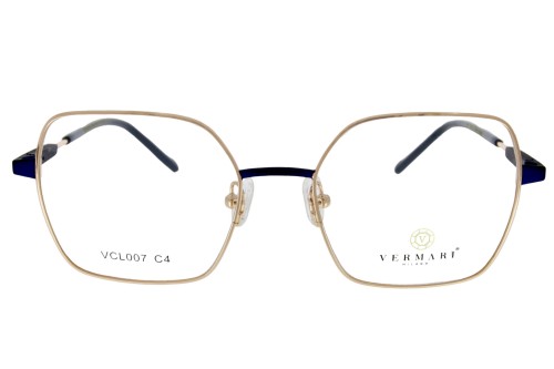 Oprawki clip-on unisex Vermari Milano VCL007 C4 - złoty metal, metal, widok z przodu