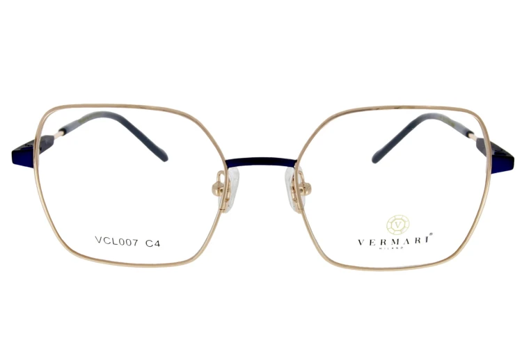 Oprawki clip-on unisex Vermari Milano VCL007 C4 - złoty metal, metal, widok z przodu