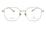 Damskie okulary korekcyjne VERMARI VOT0056 C2 — wielokątne, złoty mat