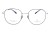 Okulary korekcyjne unisex Vermari Milano VOT0056 C3 srebrny mat z czarnymi akcentami tytan widok z przodu