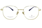 Damskie okulary korekcyjne VERMARI VOT0056 C1 — wielokątne, złoty mat
