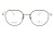 Okulary korekcyjne unisex Vermari Milano VOT0054 C3 czarny mat z złotymi akcentami tytan widok z przodu