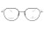 Okulary korekcyjne unisex Vermari Milano VOT0054 C2 czarny mat z srebrnymi zausznikami tytan widok z przodu