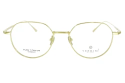 Unisex okulary korekcyjne VERMARI VOT0054 C1 — wielokątne, złoty połysk